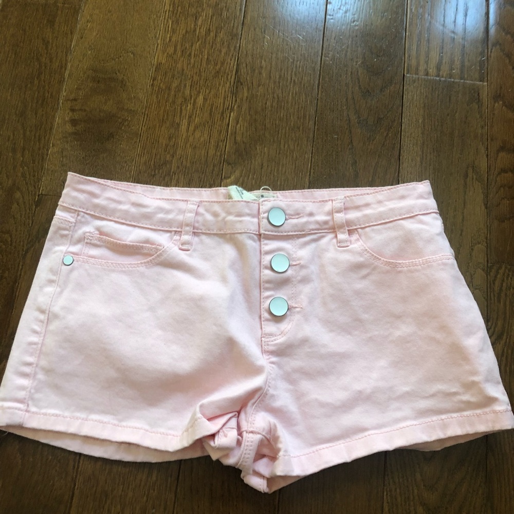 pink girls jean shorts